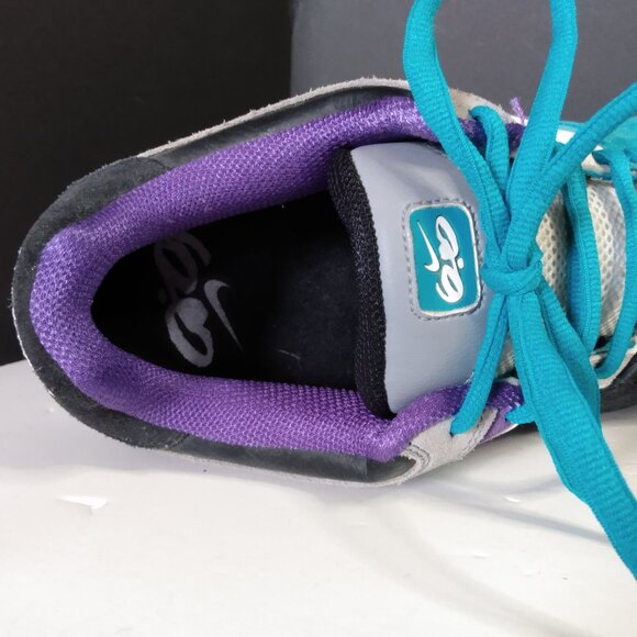 Nike Men's Shoes Size 11.5 Made In Vietnam Turquoise/Purple/White/Black Used - Picture 13 of 16